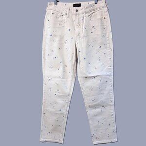 Free Assembly Original 90's Straight Jeans Floral Egret NWT Size 8